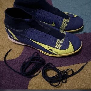 Nike Mercurial Blue and Neon Indoor Shoes